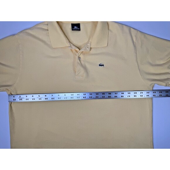 Lacoste Mens Polo Shirt XL 6 Yellow Short Sleeve Cotton Devanlay Preppy Casual - Picture 7 of 10